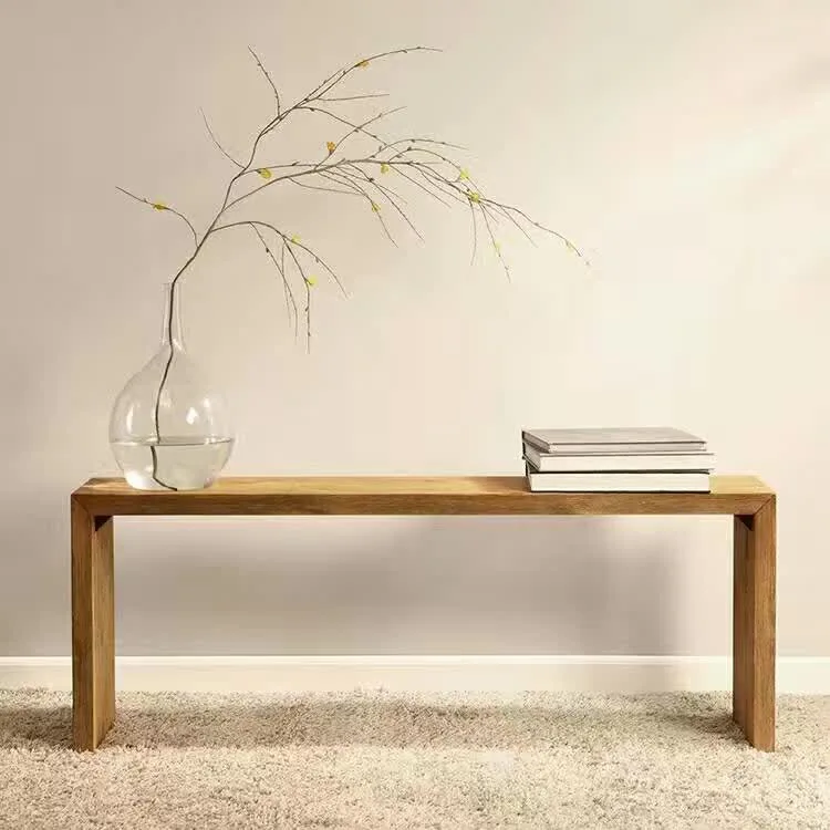 Nordic living room bedroom solid wood strip stool simple home entrance shoe store shoe stool sauna lounge bar bench