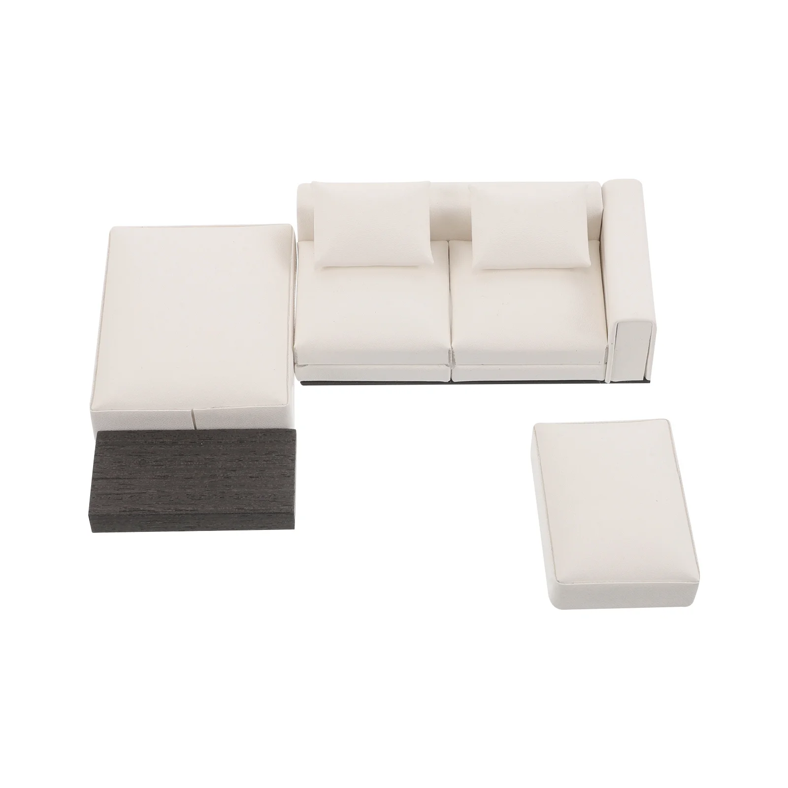 Set di divani in miniatura 1:20 Simulazione realistica Design imbottito per soggiorno di case delle bambole, mini mobili Scena di casa artificiale