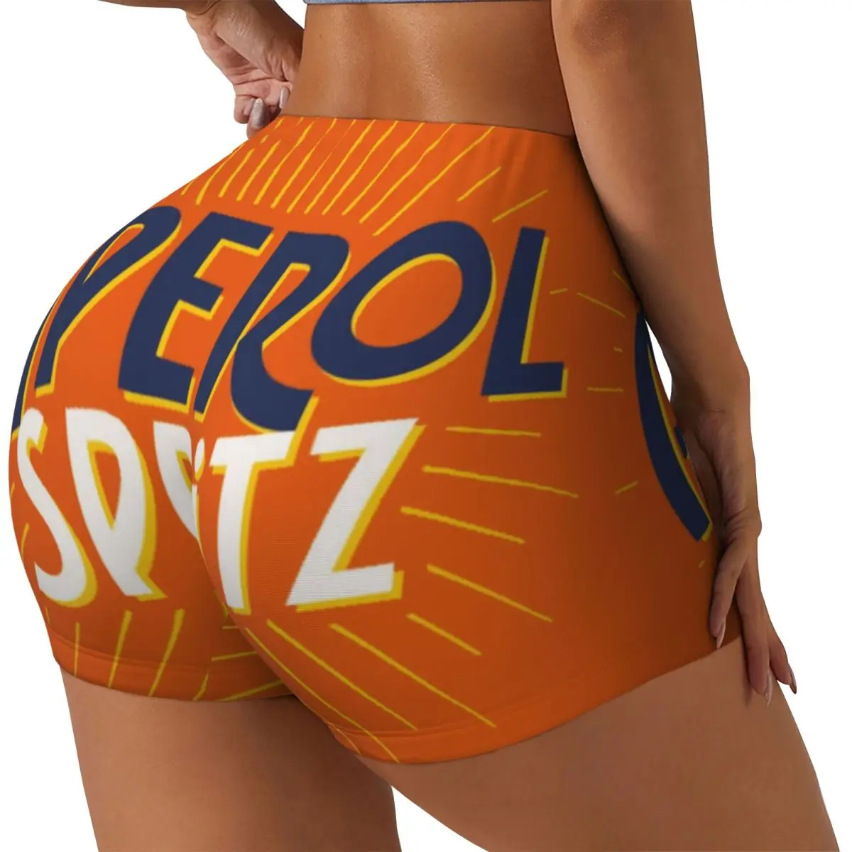 Custom Italy Spritz Aperols Workout Volleyball Biker Shorts for Women Gym Yoga Shorts