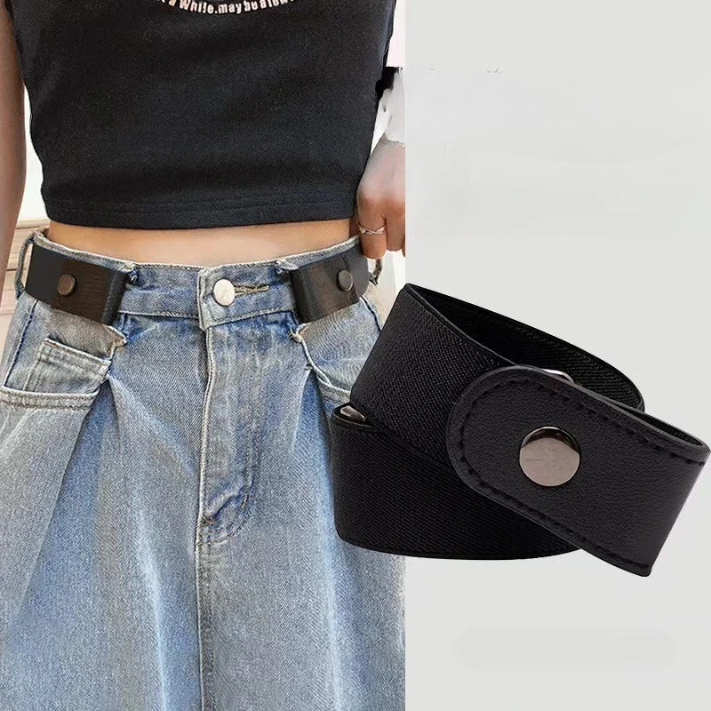 Belts for Women Buckle-Free Waist Jeans Pants No Buckle Stretch Elastic Waist Women Belt Invisible Belt DropShipping