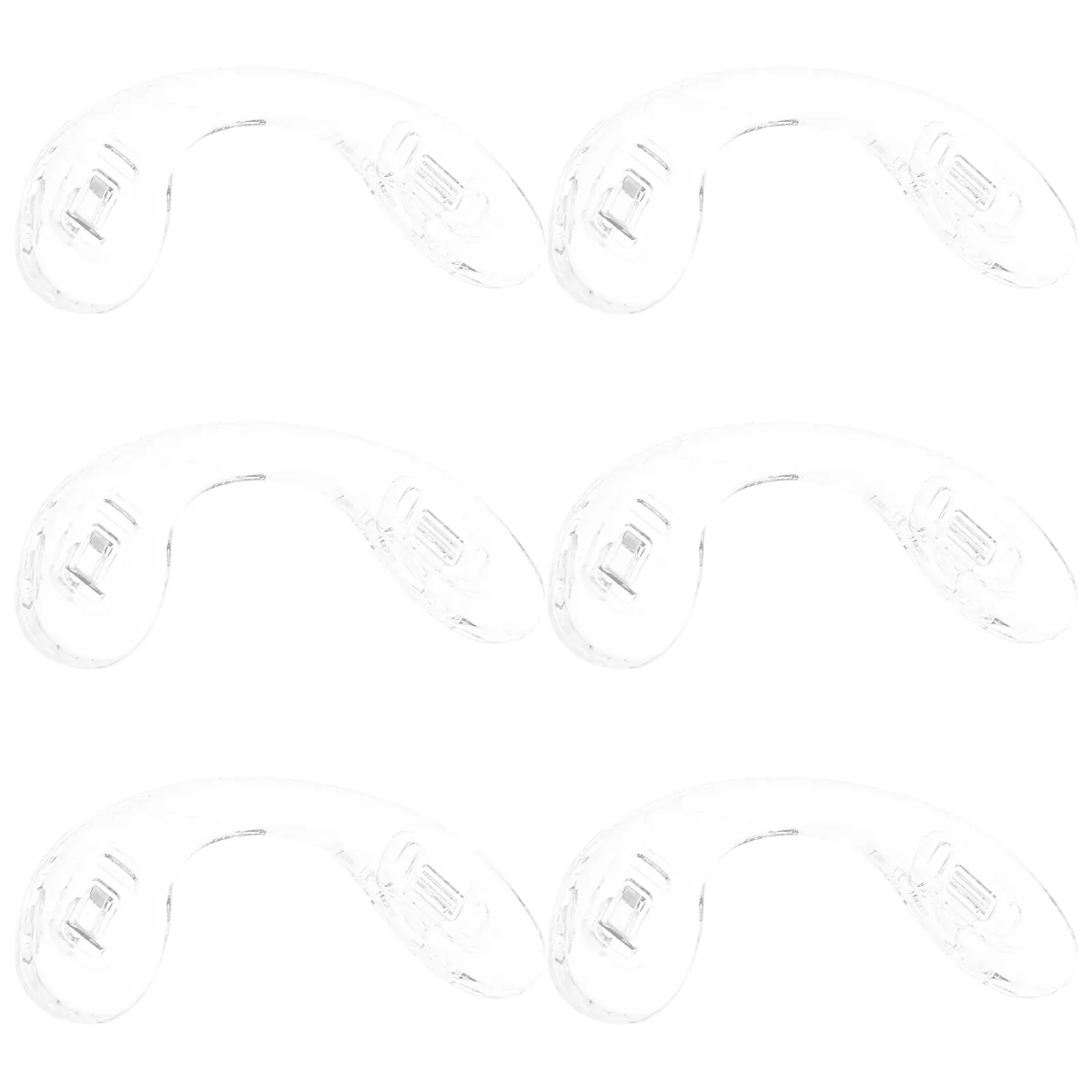 6Pcs Transparent Silicone Nose Pads U Shaped Eyeglass Saddles Bridge Anti Slip Soft Replacement Nose Cushions for Glasses