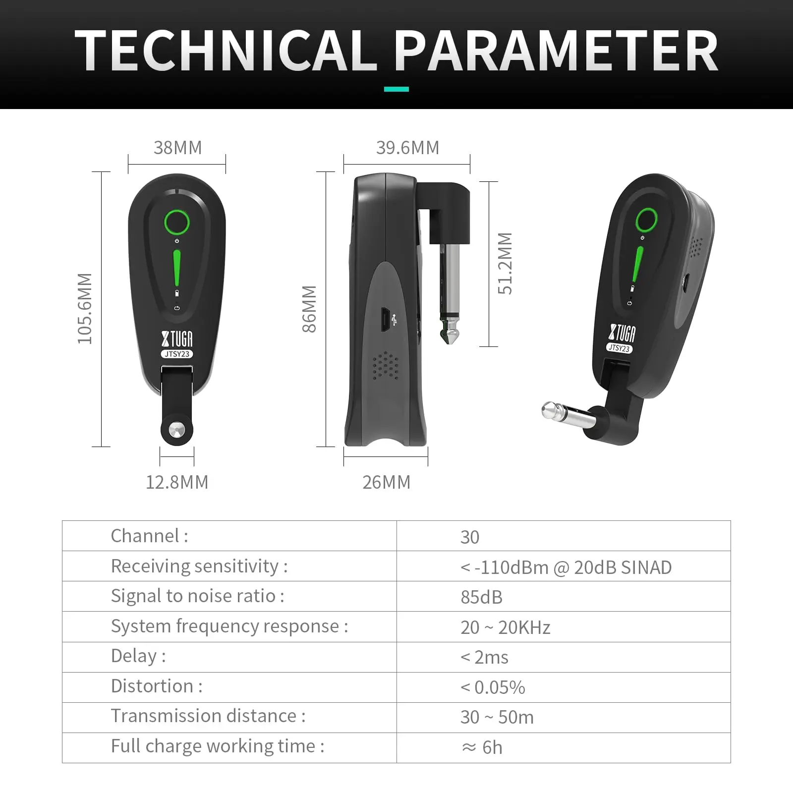 Dez itens tlf xtuga jtsy23 modelo privado recarregável uhf transmissor efeitos pedal receptor de rádio captador de som guitarra sem fio