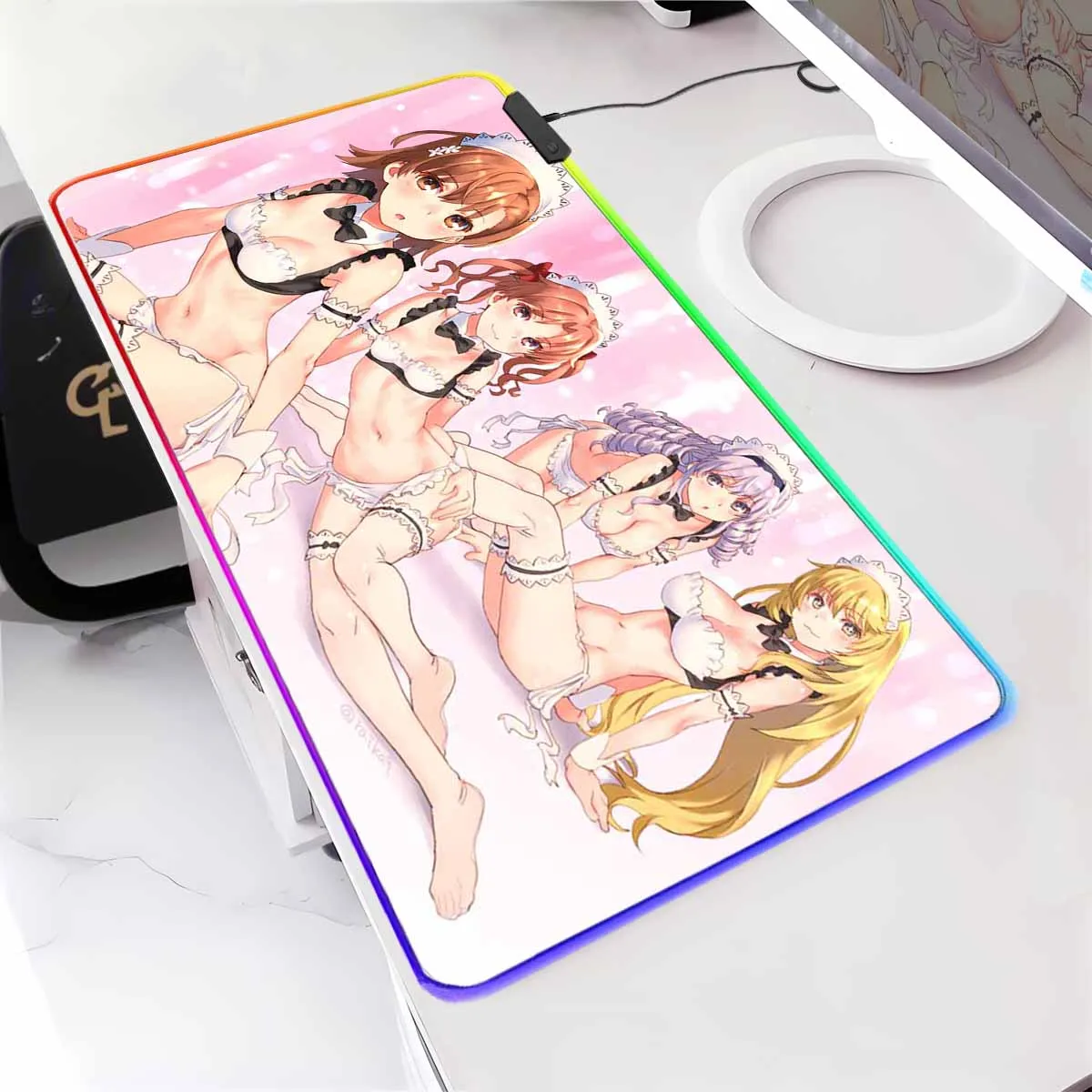 

Overwatched Anime A_a_Certain_Magical_Index Large Non-slip RGB Mouse Pad LED Backlit Mousepad Gaming Keyboard Mat Mouse Mat