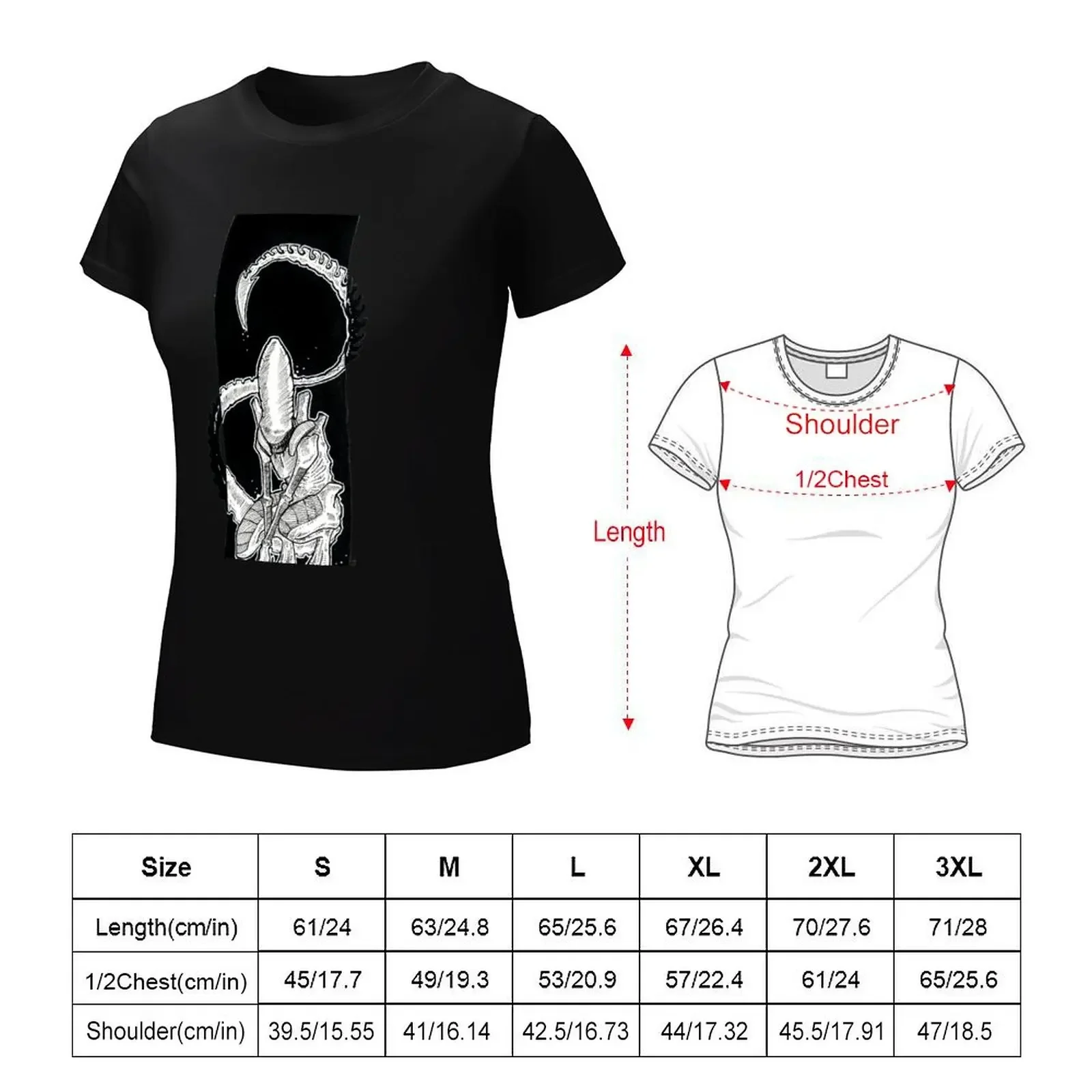 Alien T-Shirt summer top Female clothing tops plus size tops Woman fashion