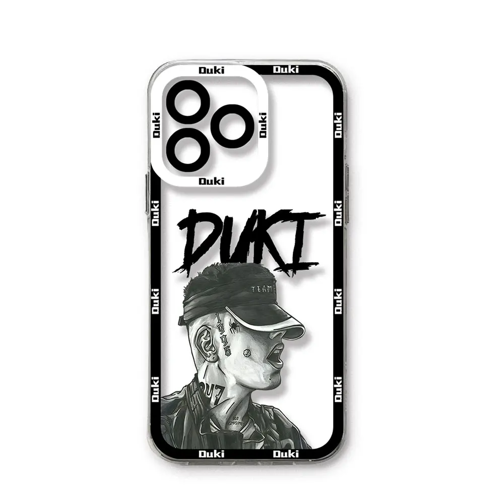 Duki Rapper Hot Phone Case For Samsung S24 S23 S22 S21 S20 S10 FE Note20 Note10 Plus Ultra Lite 5G Clear Soft TPU Cover