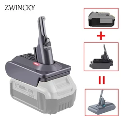 ZWINCKY Battery Adapter for Dewalt 18V 20V Lithium Battery Converted to Replace for Dyson Battery Use for Dyson V7 V8 Serie