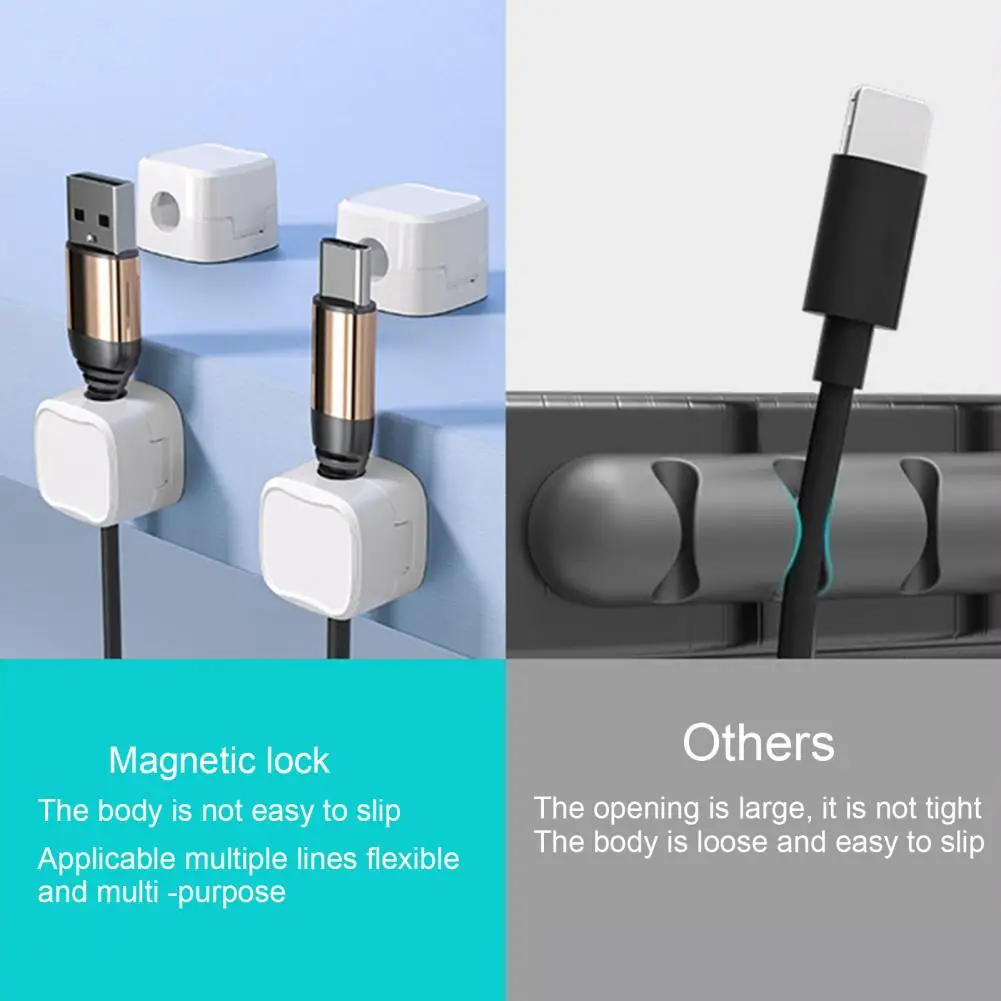 마그네틱 코드 거치대 마그네틱 케이블 클립, 데스크 코드 아래 거치대 정리함, 잔류 케이블 관리, 와이어 키퍼 12 개