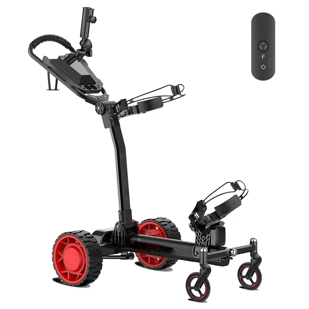 For T3 500W 4-Wheel Follow Me Golf Cart with Li-ion Battery Folding Remote Control Aluminium Frame 10km/h Speed