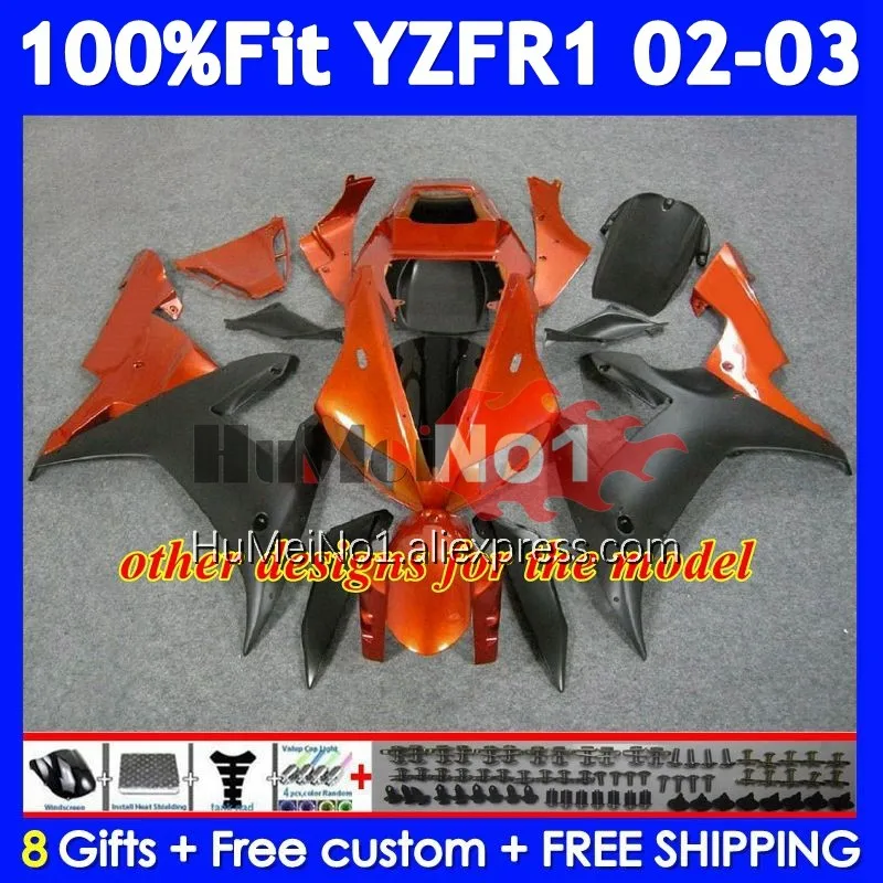 Body For YAMAHA YZF 1000 CC R1 R 1 YZF-R1 YZFR1 02 03 365No.1 YZF1000 Gloss color 1000CC YZF-1000 2002 2003 Injection Fairing