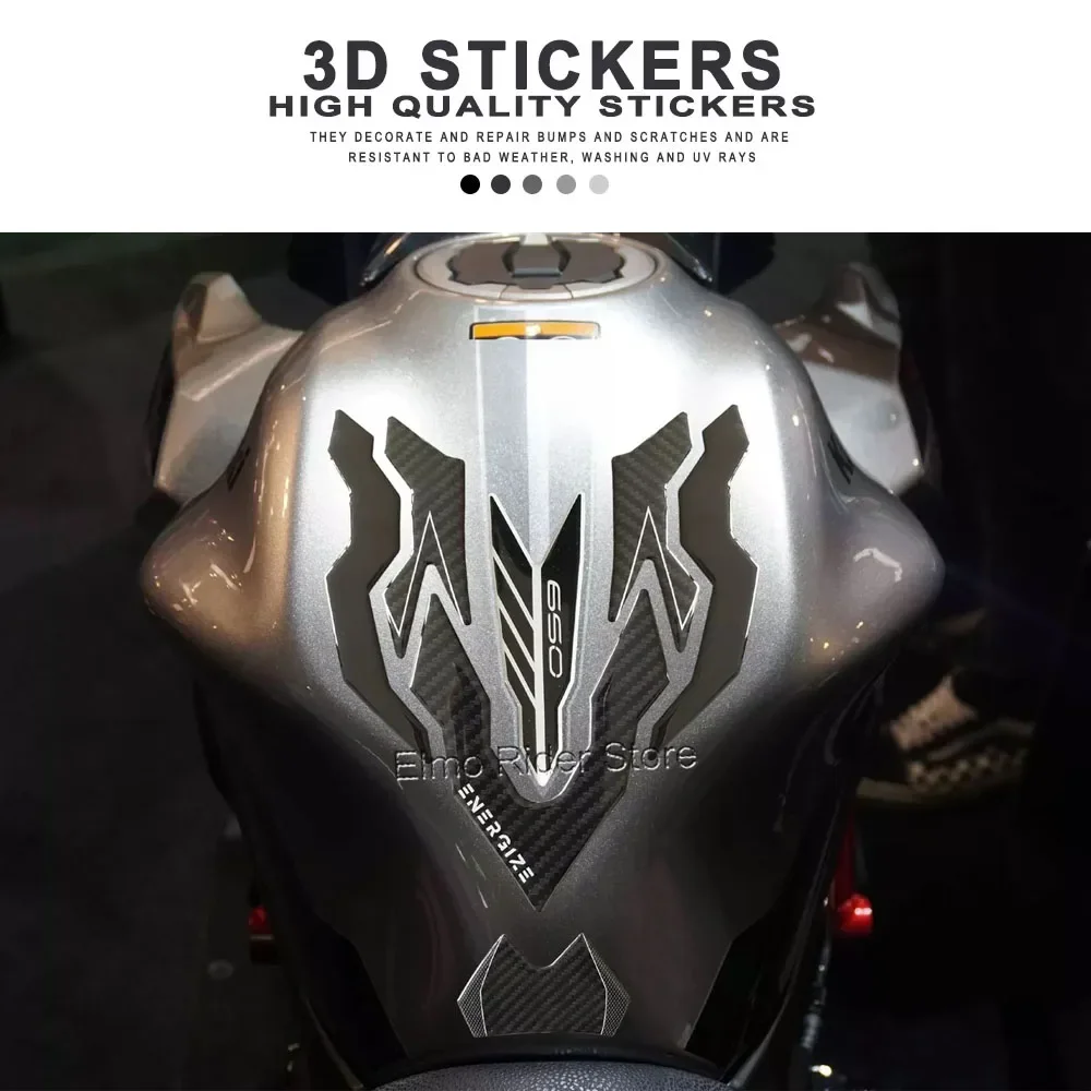 For Kawasaki Z650 2023-2025 Motorcycle Accessories 3D Epoxy Resin Tank Pad Protection Sticker New Decorative Decal