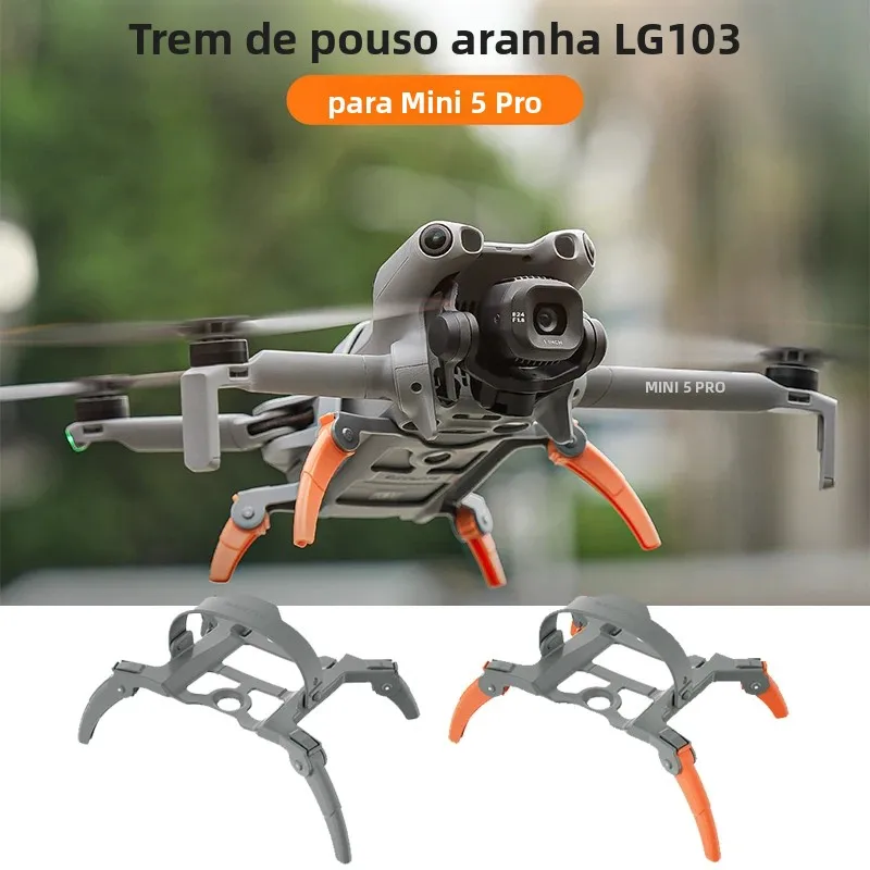 Mini 5 pro trem de pouso para dji mini 5 pro drone acessórios protetor de perna de pouso pés dobráveis estendidos