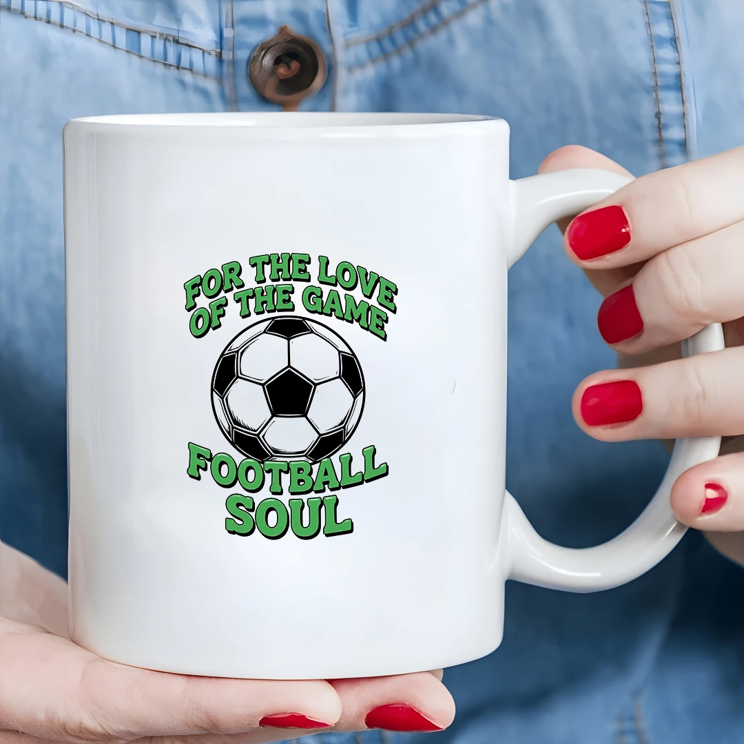 

11oz Football Themed Coffee Mug + Cartoon Illustration Cup + Kids Family Office Cup - Christmas Gift Hot & Cold Beverage Cup