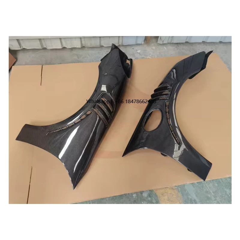 Real Dry Carbon Fiber Front Fender for  718 Boxster GT4RS Front Fender Trims