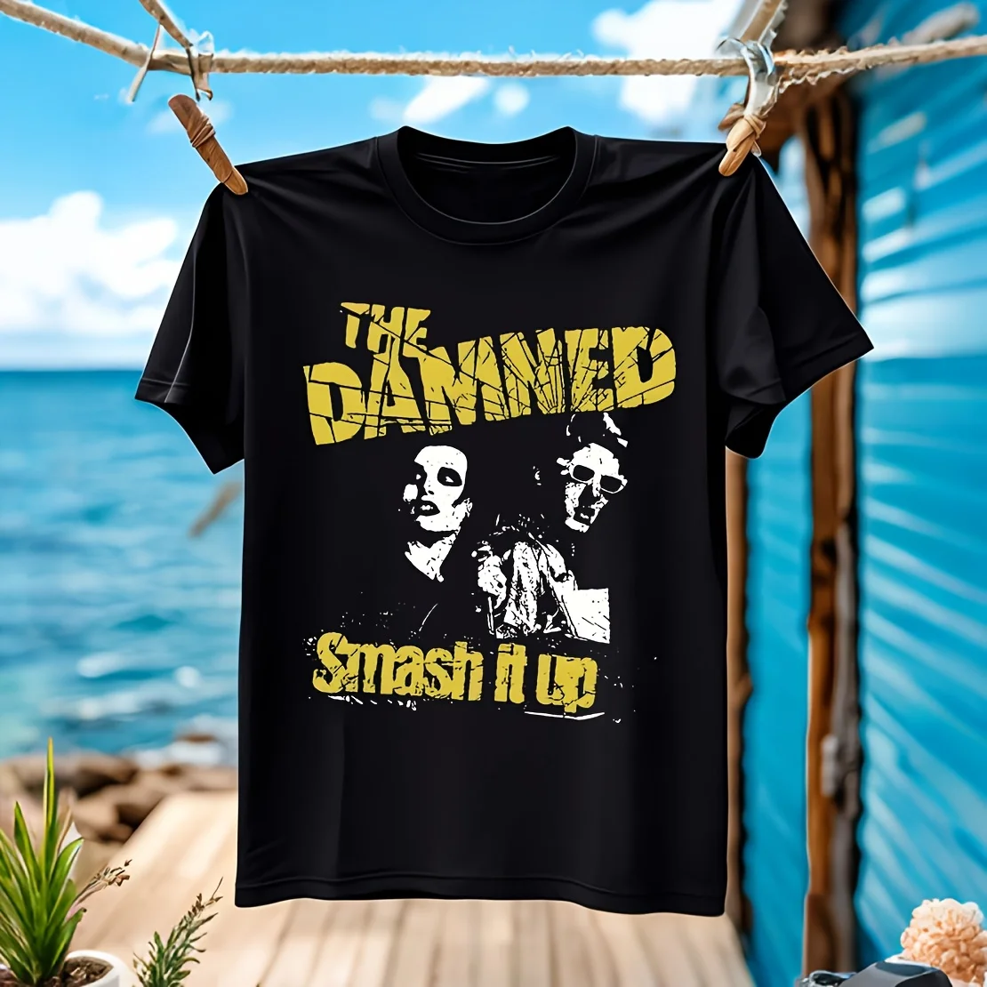 

Smash It Up Damned, Punk Rock, Anime Inspired Men's T-shirt 100% Cotton Casual Breathable Confortable casual daily wear availabl