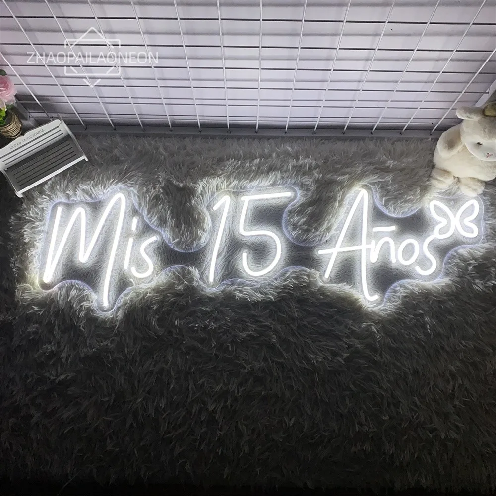 marmelo mis neon led sign espanhol neon lights wall art decoracao feliz aniversario festa bar 15 anos 01