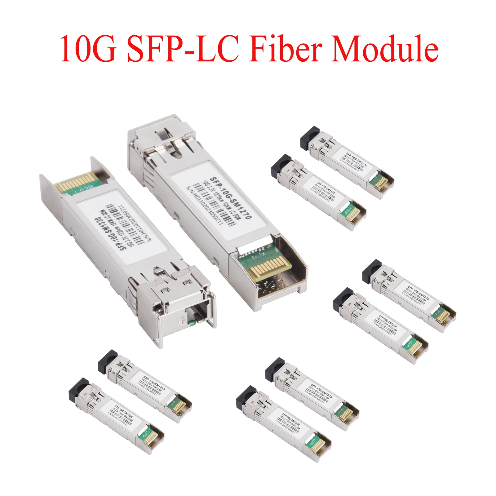 

5Pair 1270nm/1330nm 10G Fiber SFP Module LC Single Mode 10KM/20KM/40KM A+B Fiber Module Fit For Cisco Mikrotik Ethernet Switch