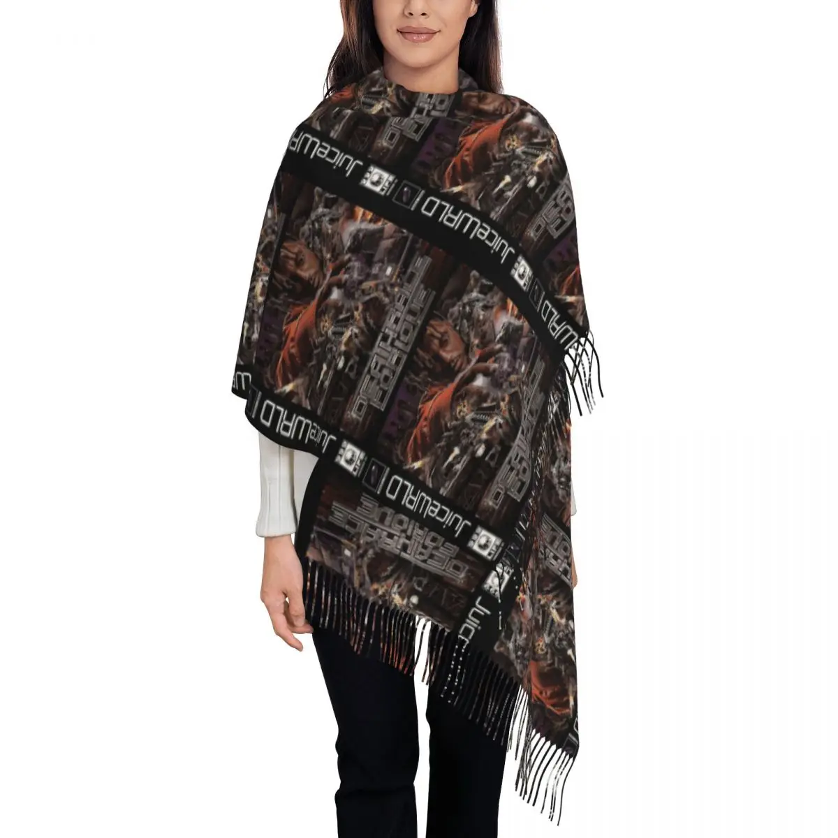 JuiceWrld Death Race Love Wall Scarf Tassel Scarves for Women Soft Warm Shawls and Wraps Long Fall Winter Shawl Wrap