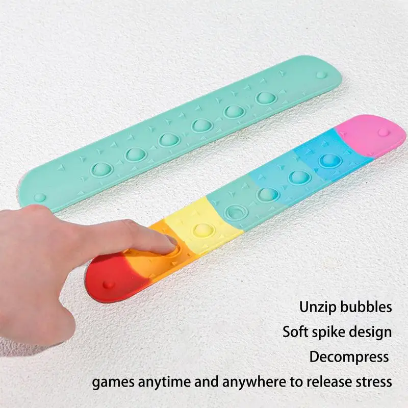 Slap Wrist Bracelets Silicone Fidget Bracelets Stress Relief Toys For Kids Girls Boys Fidget Toys For Classroom Prizes Stretchy