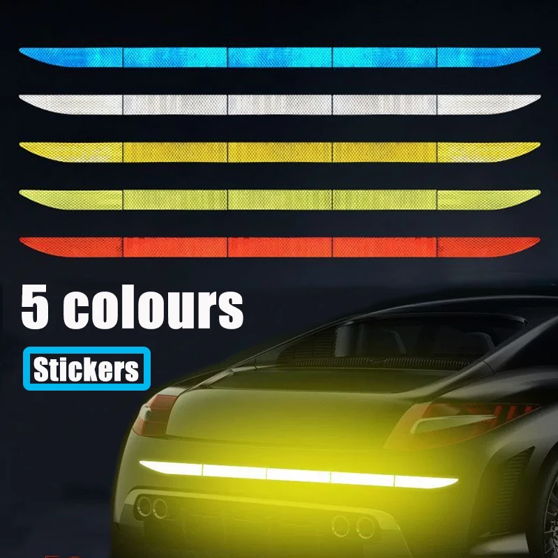 

Night-Time Rear-End Collision Prevention Car Sticker Safety Warning Reflective Sticker Boot Bumper Night-Light Strip Car Parts