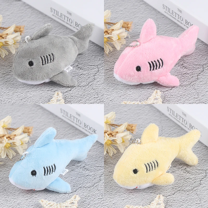 12Cm Sleutelhanger Gift Haai Pluche Knuffel Pop Kids Kleine Mini Leuke Marine Dieren Pluche Speelgoed