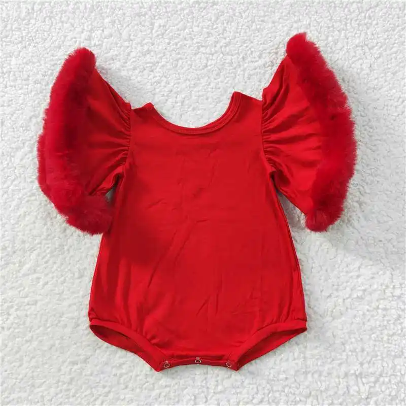 

Wholesale Girls Baby Summer Jumpsuits Multi-Element Colors Bright Bell Bottoms Ruffle And Furry