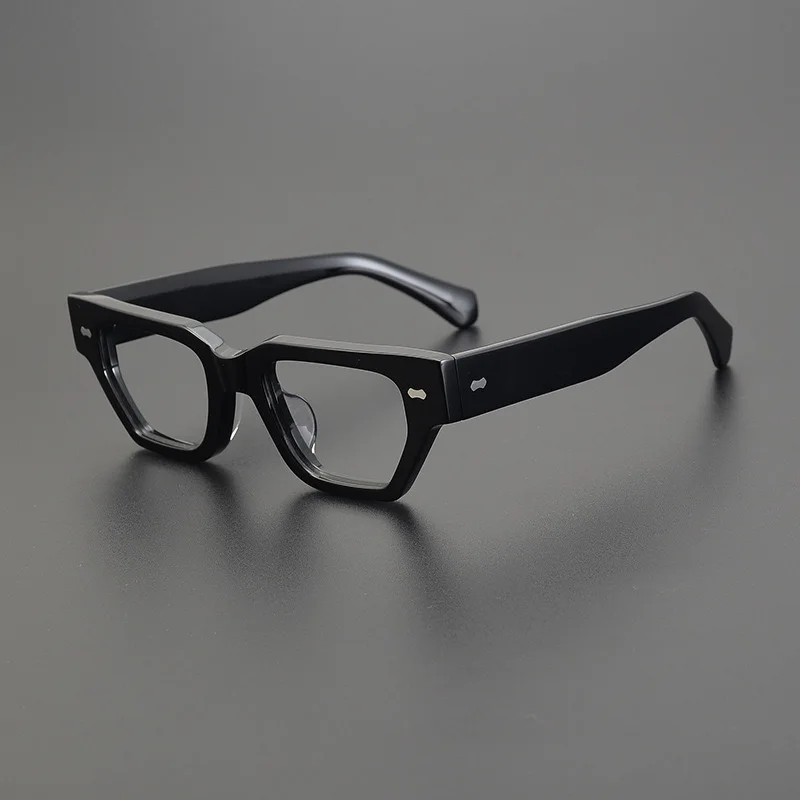 Designer Square Glasses Frame, Feito à Mão, Óculos Ópticos de Acetato, Pode Ser Equipado com Prescrição, De Alta Qualidade