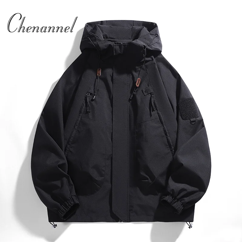 

Rose Red Men's Mountaineering Jacket, American Trendy Brand Windproof Waterproof Outerwear