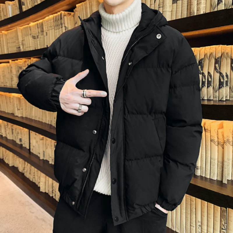 Мужское утепленное зимнее хлопковое пальто, мужская куртка-пуховик, зимняя хлопковая одежда, мужской теплый топ