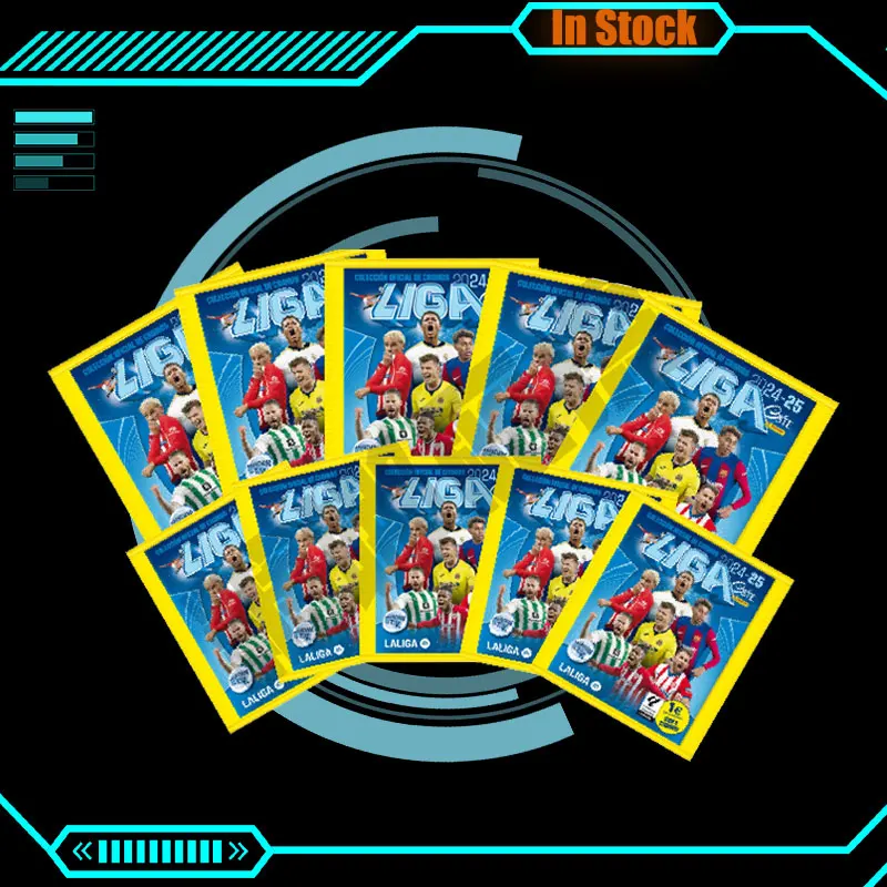 2024-25 Football Star Card La Liga Stickers Series Cards Official Collectible Cards 1 Pack Of 8 Sheets Soccer Superstar Card Toy