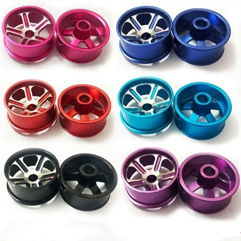 

Middle Diameter Lightweight Wheels Self-made Parts For Tamiya MINI 4WD Colored Wheel w/Aluminum Disc L005 1Set /lot