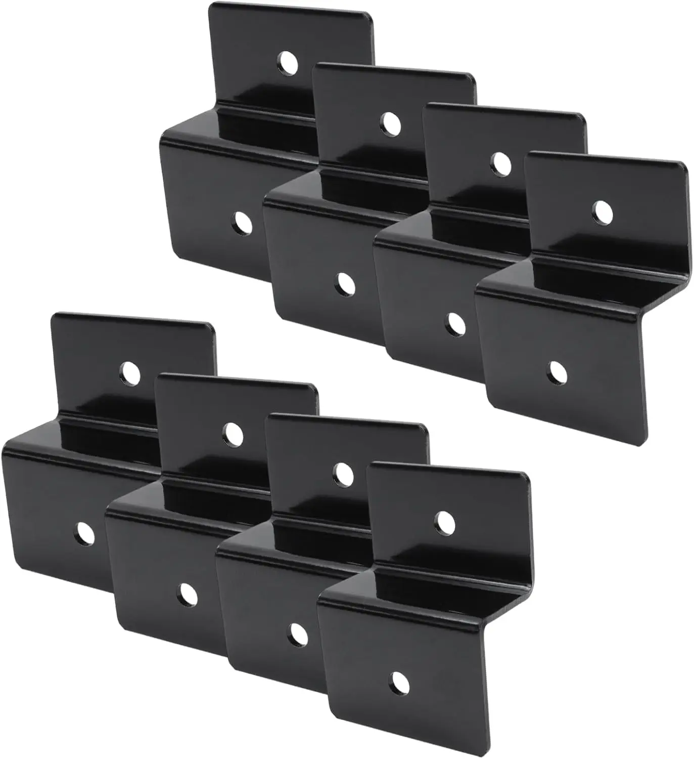 2.48 Inch Solar Panel Z Brackets, Aluminum Alloy Solar Panel Brackets for for Solar Panels Roof RV Boat Off Grid, 4 Pcs Black