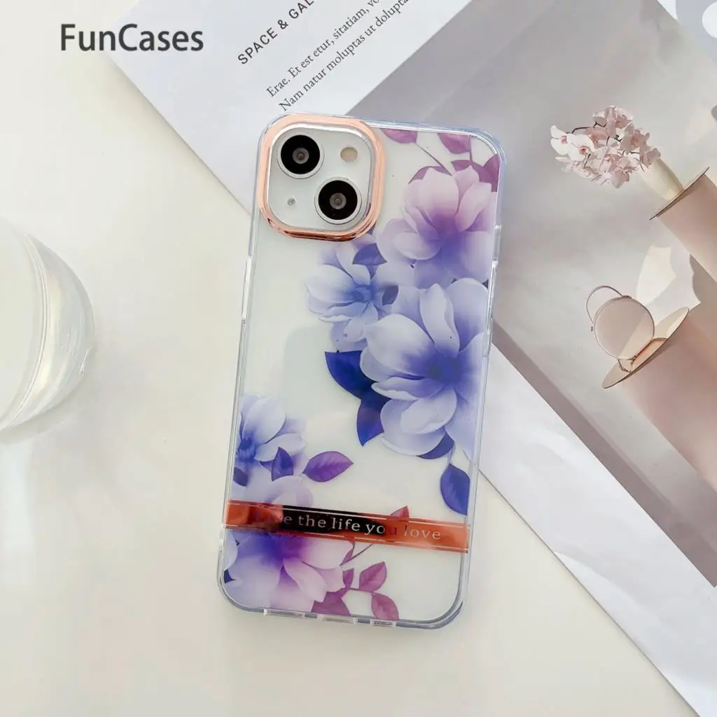 Flowers Protective Pouch Case For accesorios Samsung A21S Estojo Samsung Galaxy coque A217F A72 A22 5G M32 A73 Cellphone Covers