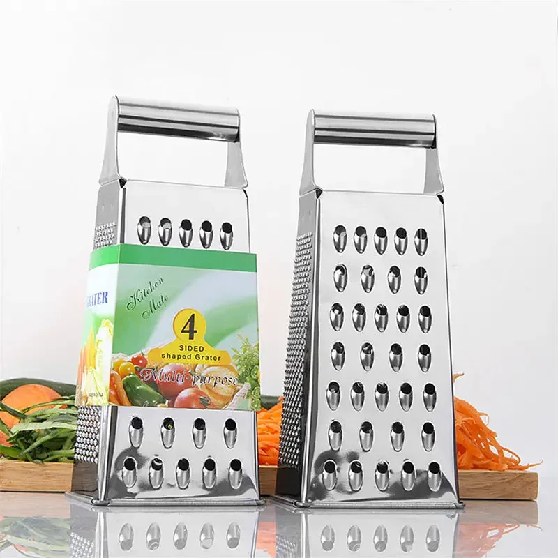 4 Sides Carrots Potatoes Grater Onion Slicer Fruit Vegetable Tools Kitchen Gadget Fruit Vegetable Grater Stainless Steel