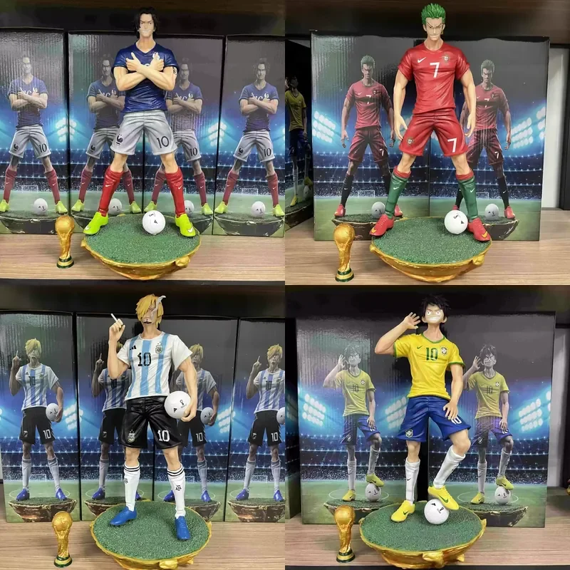 

Special Offer GK ONE PIECE Sanji COS for Messi Solon C Ronaldo Luffy Neymar Mbappe World Cup Figure Frenzy in Stock