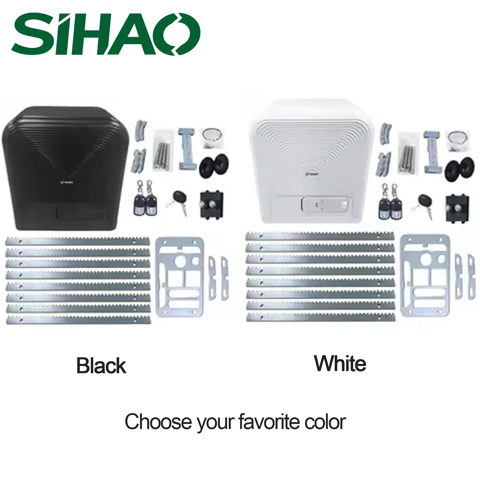 SIHAO Sliding Door Motor 1600/800KG Automatic Electric Slide Gate Opener Operator with Remote Control & APP Gear Rack Rail KIT