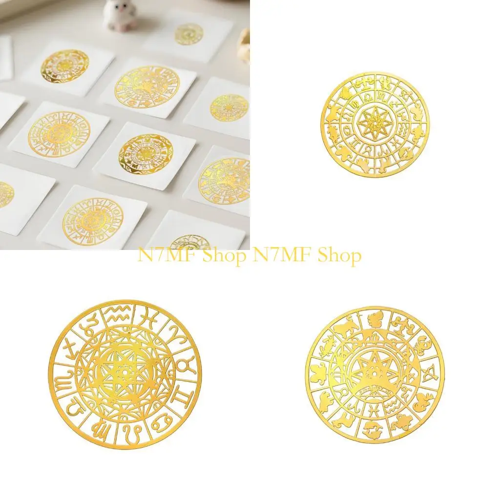 N7MF Copper Tone Resin Stickers Individual Adhesive Artisanal Craft Supplies Phone Case Embellishment
