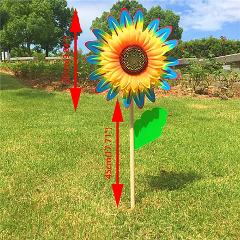 

Colorful Sunflower Windmill Wind Turbine For Lawn Garden Party Decoration Outdoor Camping Picnic Garden Yard Decor Phone grip