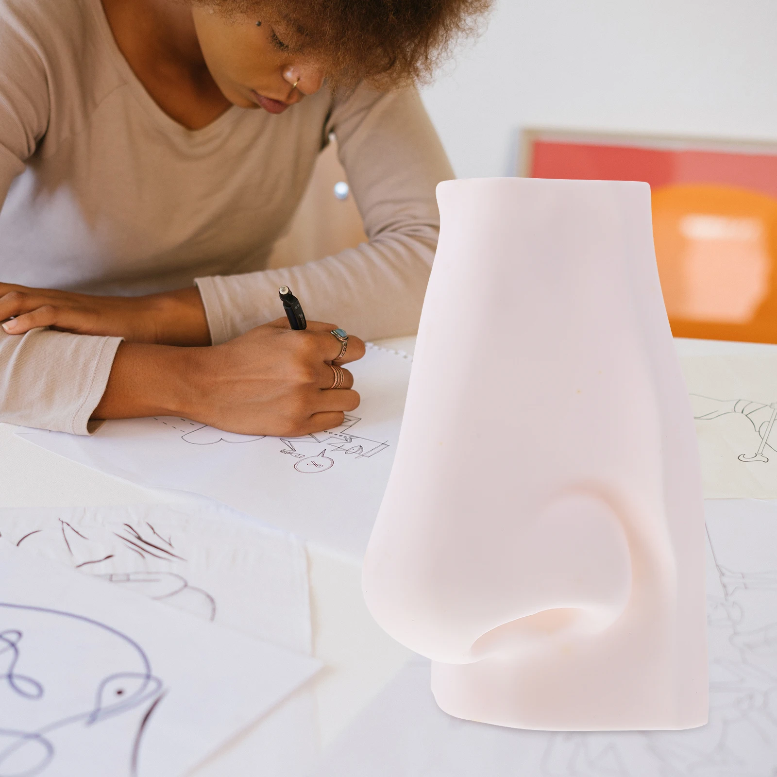 

Sketch Art Model Sense Organ Teaching Aids Creative Shape Design Smooth Surface Texture Painting Graffiti Desktop Ornament