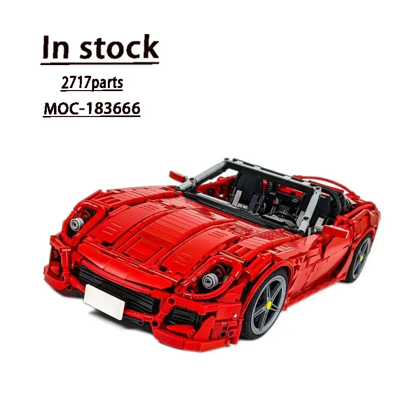 

MOC-183666 Red New 599 SA Aperta Supercar Splicing Assembly Building Block Model 2717Parts MOC Creative Building Blocks Kids Toy