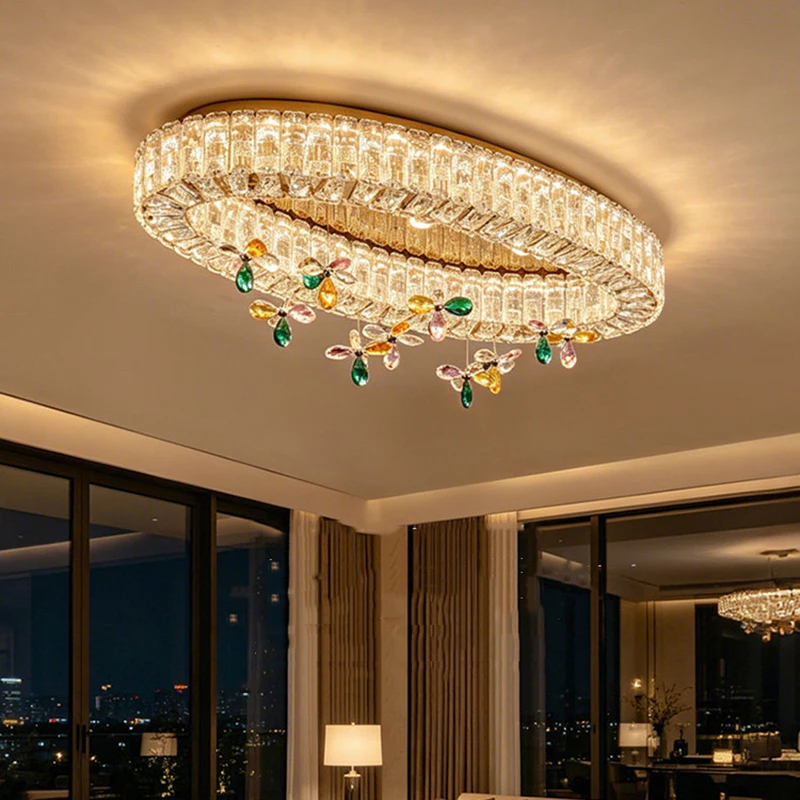 home decorationPendant lights, luxury crystal living room chandelier, dining room Pendant lamp, ceiling light, indoor lighting