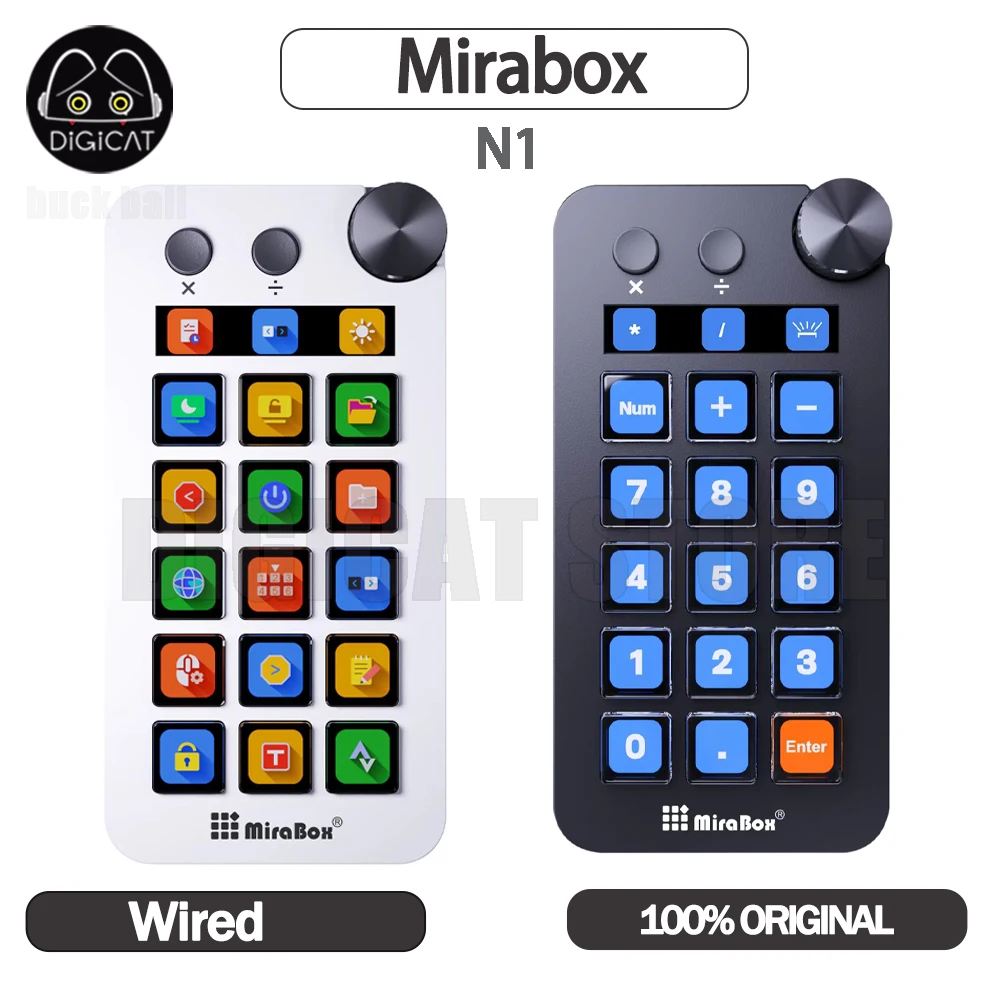 MBox N1 Stream Deck Mini Visual Keyboard 15Key Mirabox StreamDeck LCD Button Live Content Creation Controller Custom Button Gift