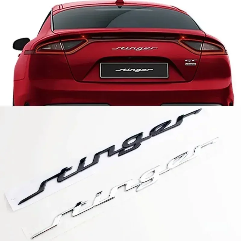 35.5CM Letter Emblem Badge Car Body Rear Trunk Sticker Decoration for KIA Stinger GT 2018 2.0T 86311-J5100 / 86311J5100