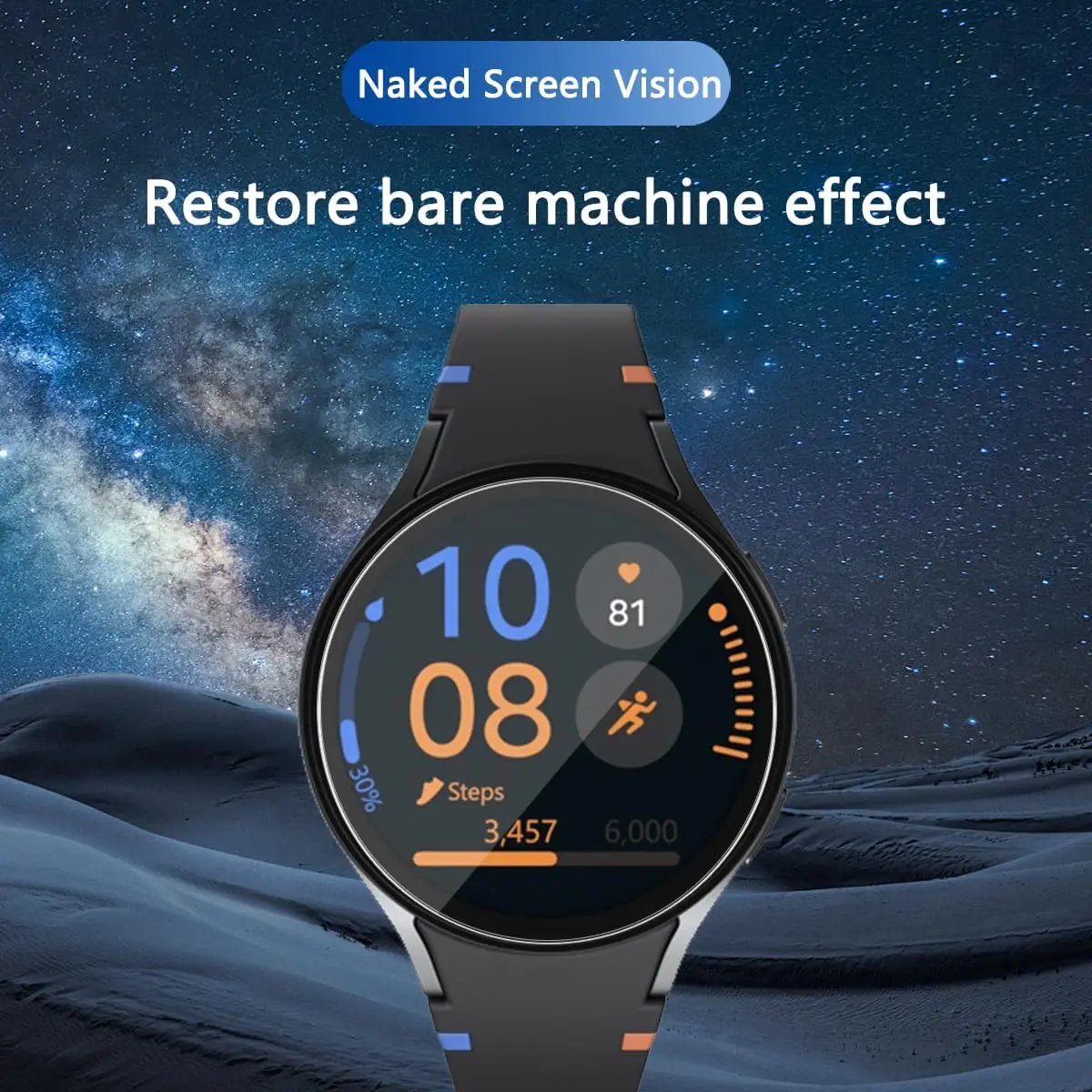 Vidrio templado para Samsung Galaxy Watch 7 6 5 4 40mm 44mm accesorios protectores de pantalla película transparente antiarañazos de alta definición