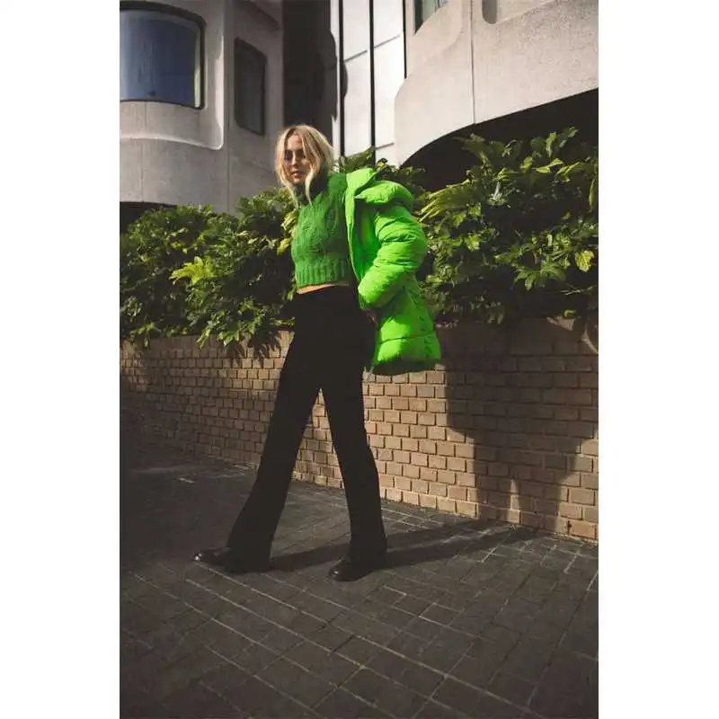 

Новые женские модные универсальные повседневные брюки с высокой талией, длинные, из хлопка, подходят для весеннего сезона, высокое качество