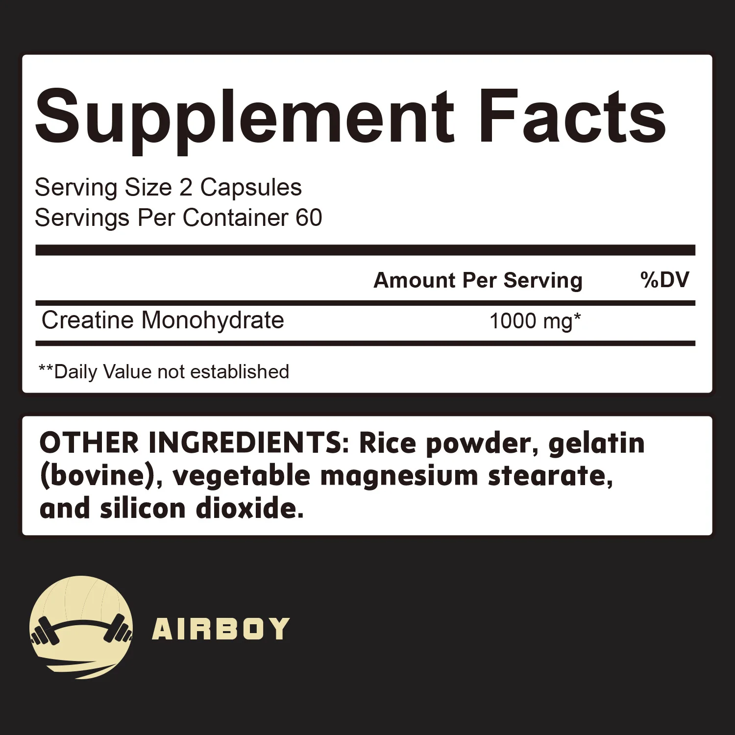 كبسولات الكرياتين المميكرونة - بناء العضلات وتعزيز الأداء لقدرة تحمل العضلات - 120 كبسولة