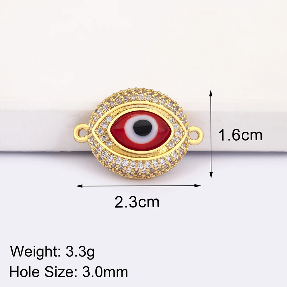 Enamel Glass Luxurious Evil Eye Pendant Bracelet Fully Crystal Copper Jewelry Accessories Dinner Party Women Men Gifts Wholesale