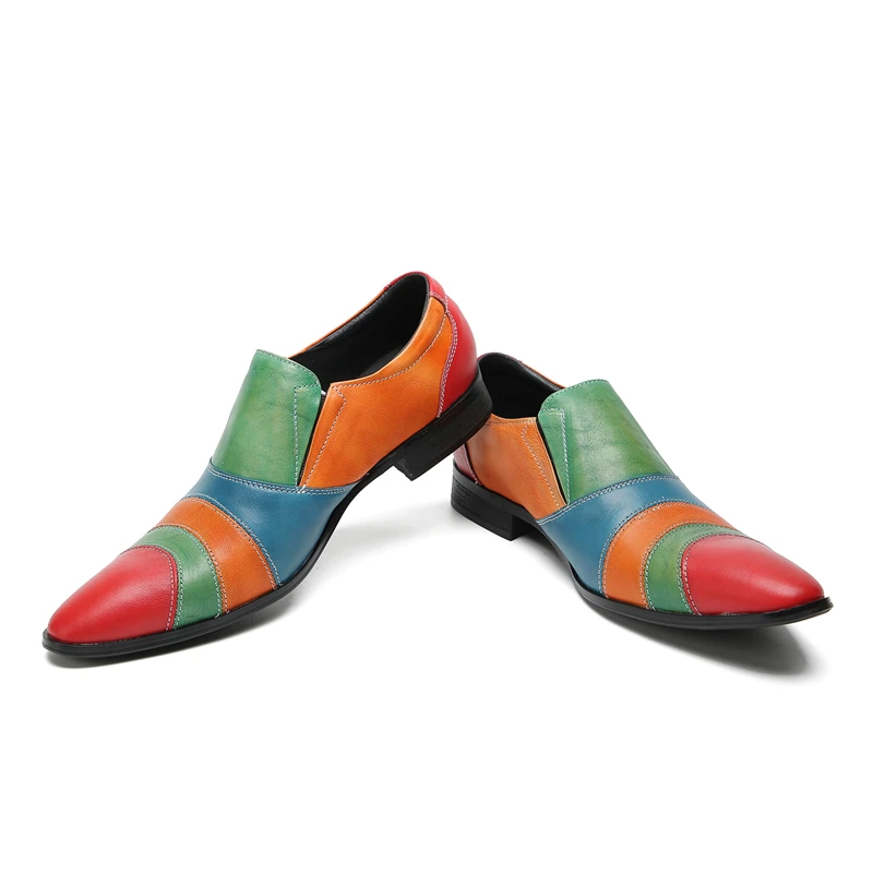 

Japanese Type Fashion Men's Leather Shoes Loafers Pointed Toe Leather Dress Shoes Men High Inreased Footwear Big Sizes 38-47