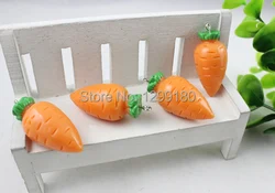 Fashion Cute Resin Carrot Fruit Pendants Charm For DIY Earrings Necklace Keyrings Making Accessories Approx 34x18mm K00401