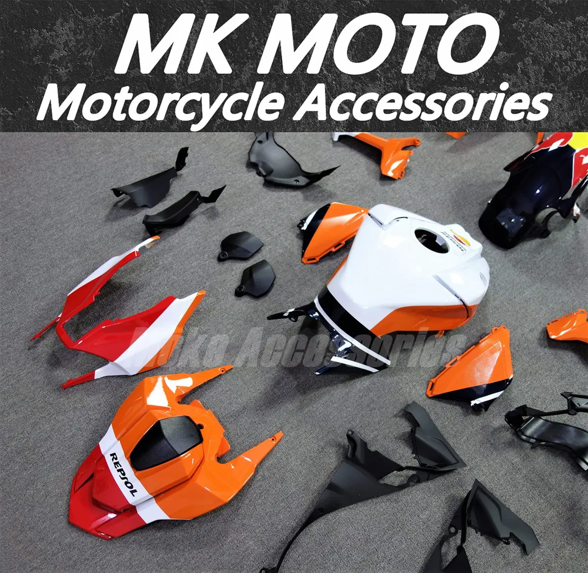 Kit carene moto adatto per Cbr1000rr 2017 2018 2019 Set carrozzeria iniezione ABS di alta qualità Nuovo rosso bianco arancione