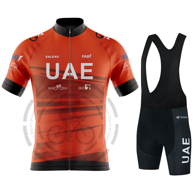 Men Summer Uae Cycling Clothing Short Sleeve Racing Cycling Jersey Sport Mtb Bicycle Jersey Breathable Bike Cycling Jersey Set